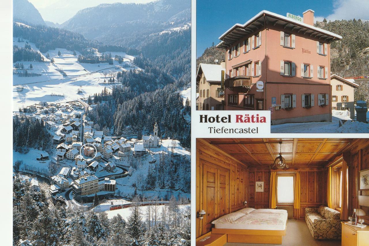 Hotel Raetia Tiefencastel Bagian luar foto
